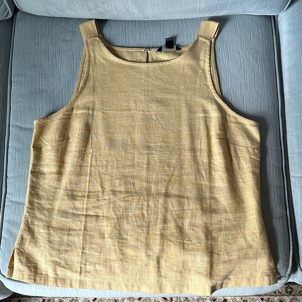 RW&CO. Mustard Linen Tank